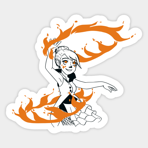 Fire-Hoop Dance Sticker by origamihoshi